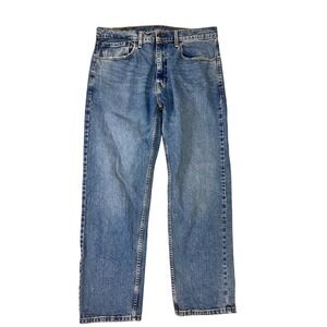 Levi's 505 Jeans Mens W36 L30 Regular Fit Medium Wash‎ Blue Denim Pants Western